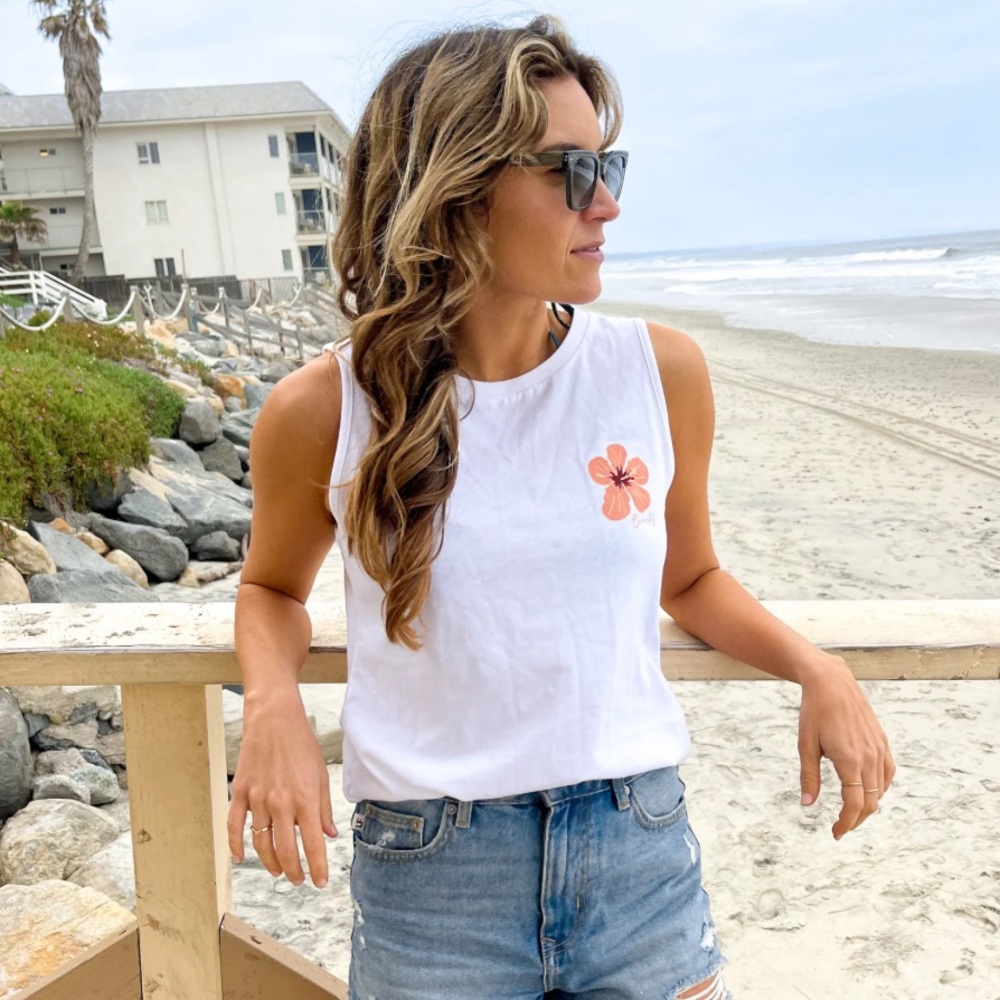 NWOT Beachly Once and Floral Tank